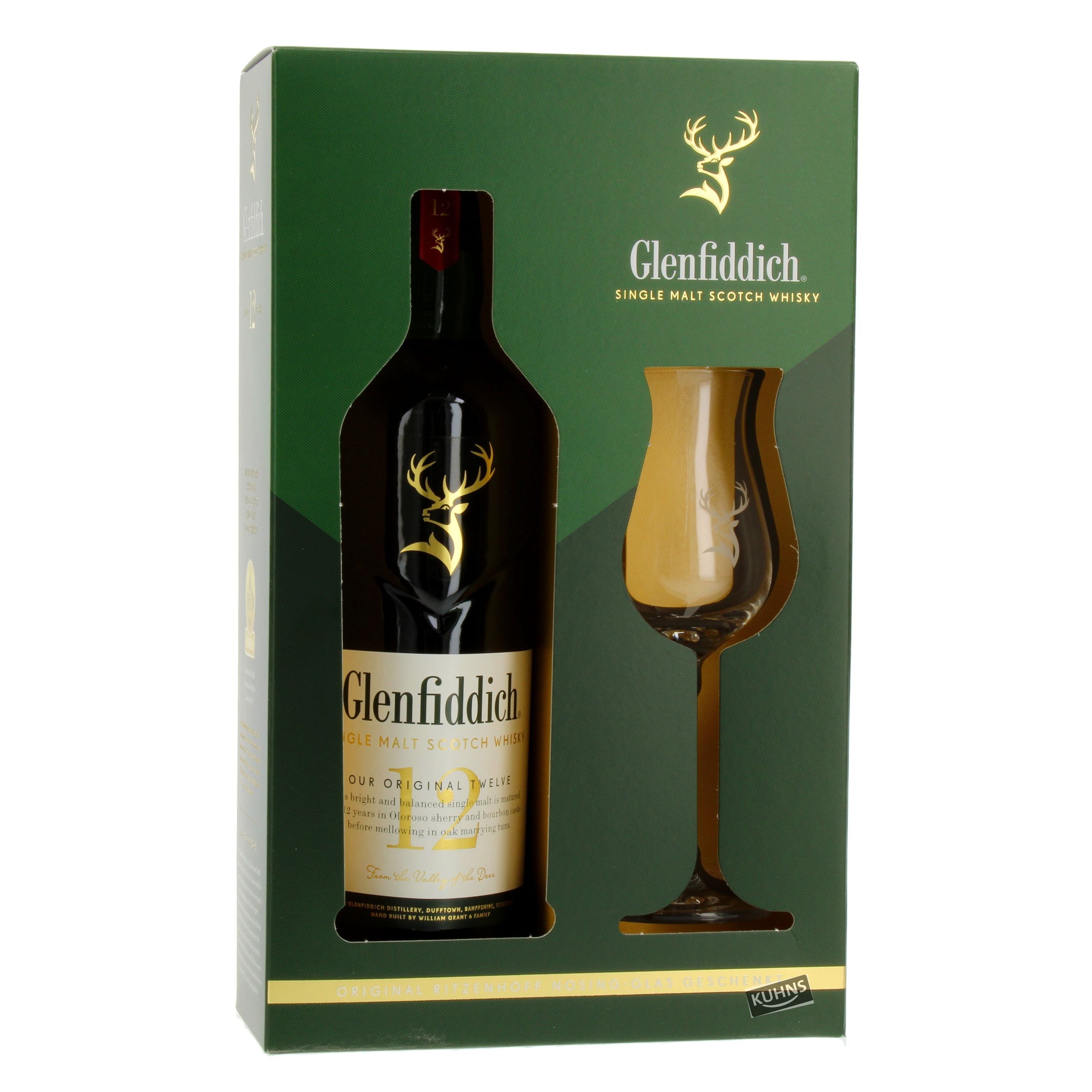 Glenfiddich 12 years gift set 0.7l, alc. 40 Vol.-%