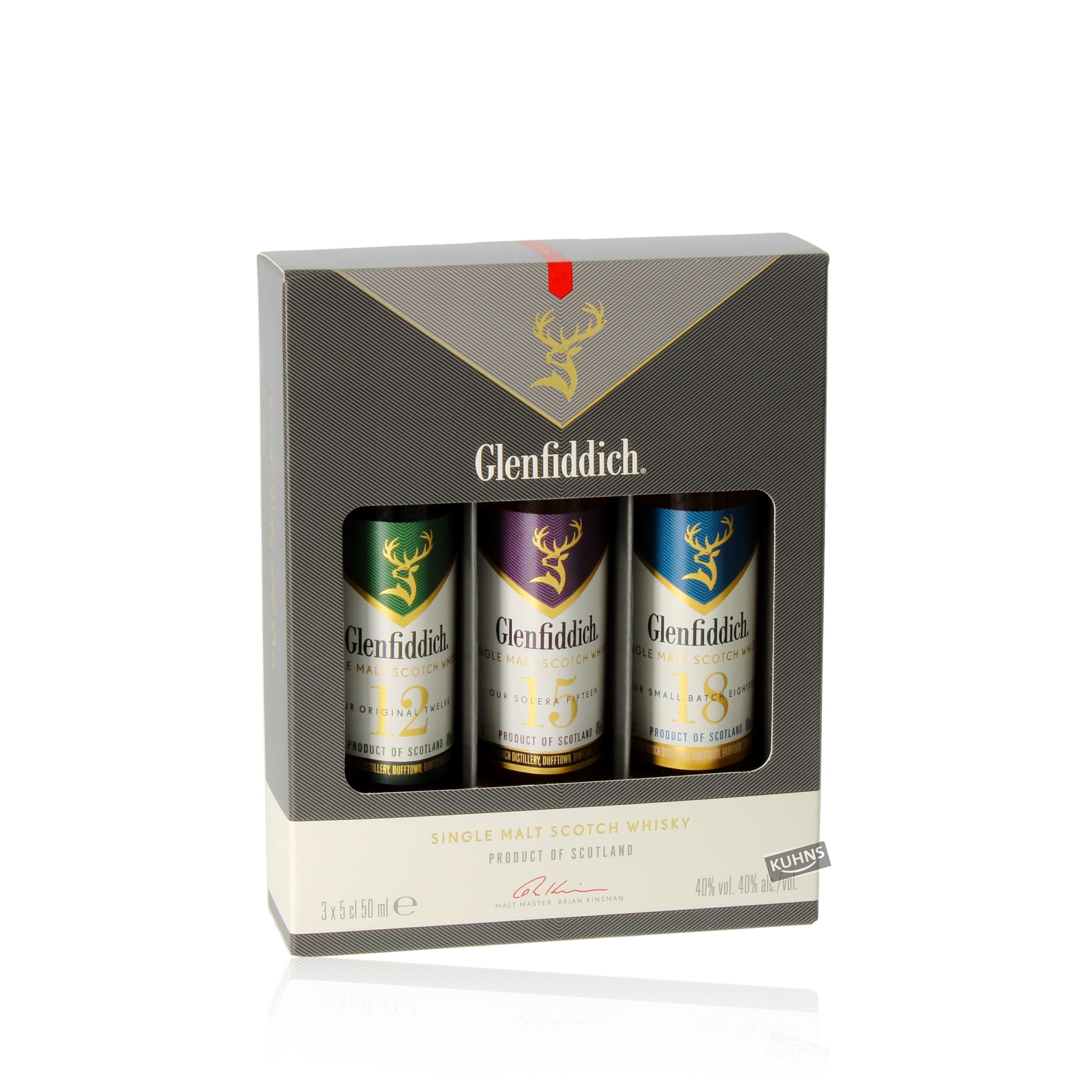 Glenfiddich 3er Mini-Set 3x0,05l, alc. 40 Vol.-%