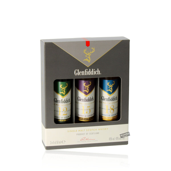 Glenfiddich mini set of 3 3x0.05l, alc. 40 Vol.-%