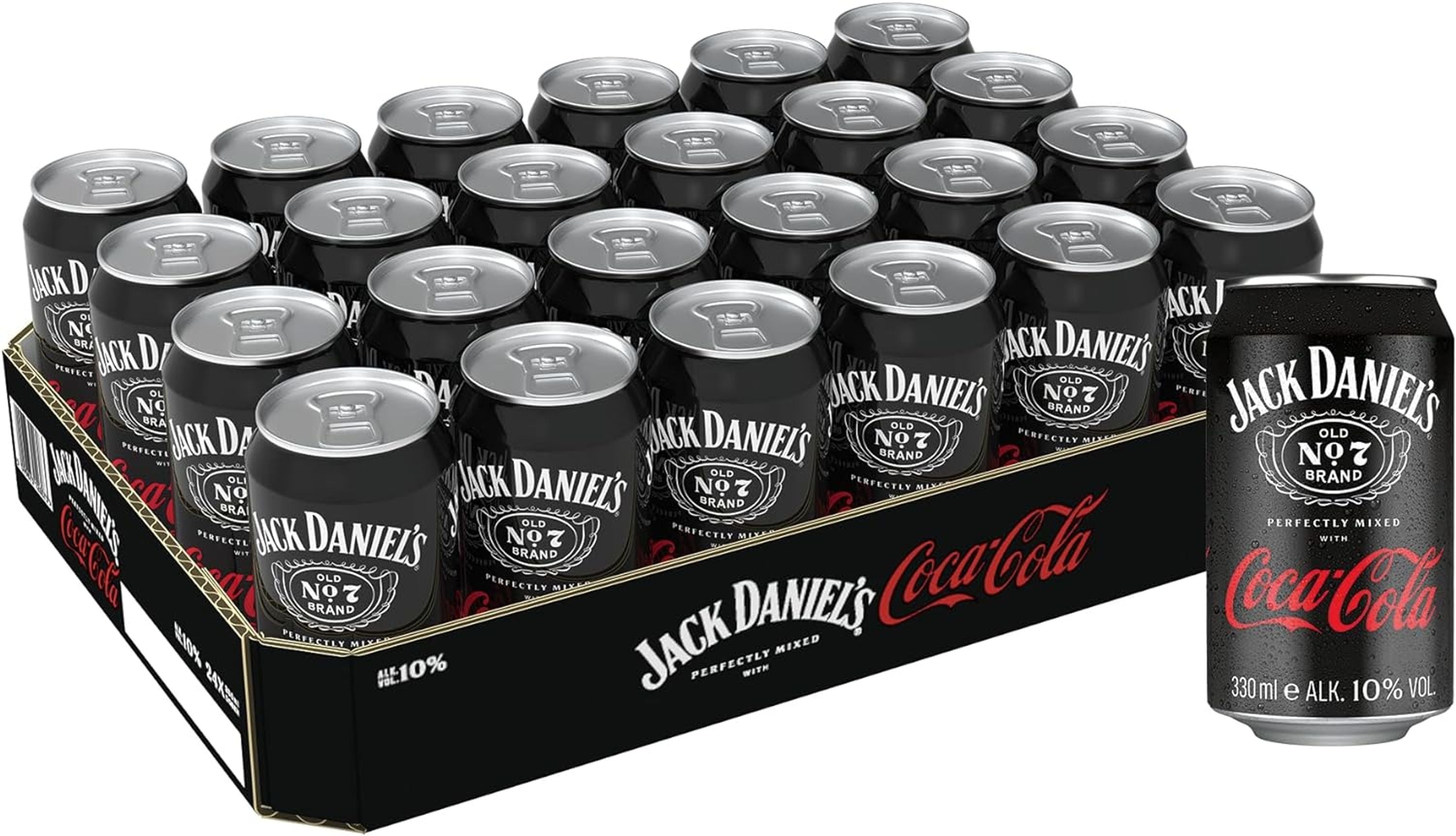 Jack Daniel's Jack &amp; Coca Cola Tray 24x0,33l, alc. 10 vol.%