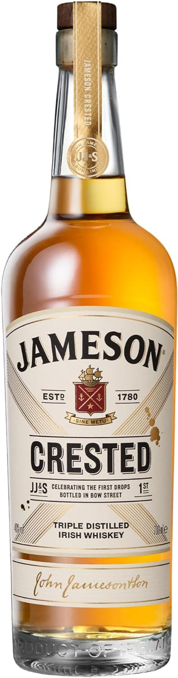 Jameson Crested Blended Irish Whiskey, 0,7l, alc. 40 Vol.-%