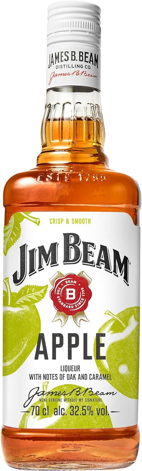 Jim Beam Apple 0,7l, alk. 32,5 tilavuusprosenttia.