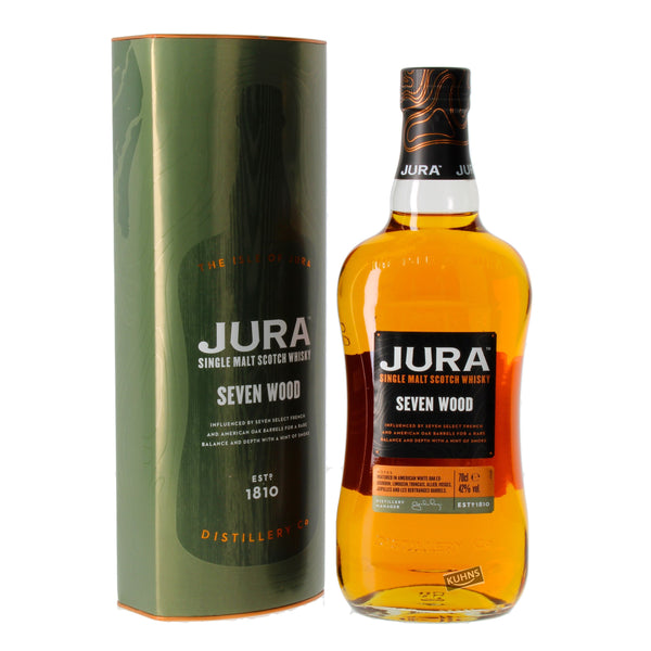 Jura Seven Wood Single Malt Scotch Whisky 0,7l, alk. 42 tilavuusprosenttia.