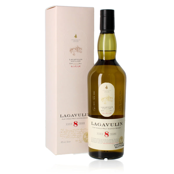 Lagavulin 8 vuotta 0,7l alk. 48 tilavuusprosenttia.