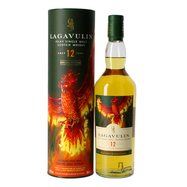 Lagavulin 12 vuoden erikoisjulkaisu 2022 0,7l alk. 57,3 tilavuusprosenttia.