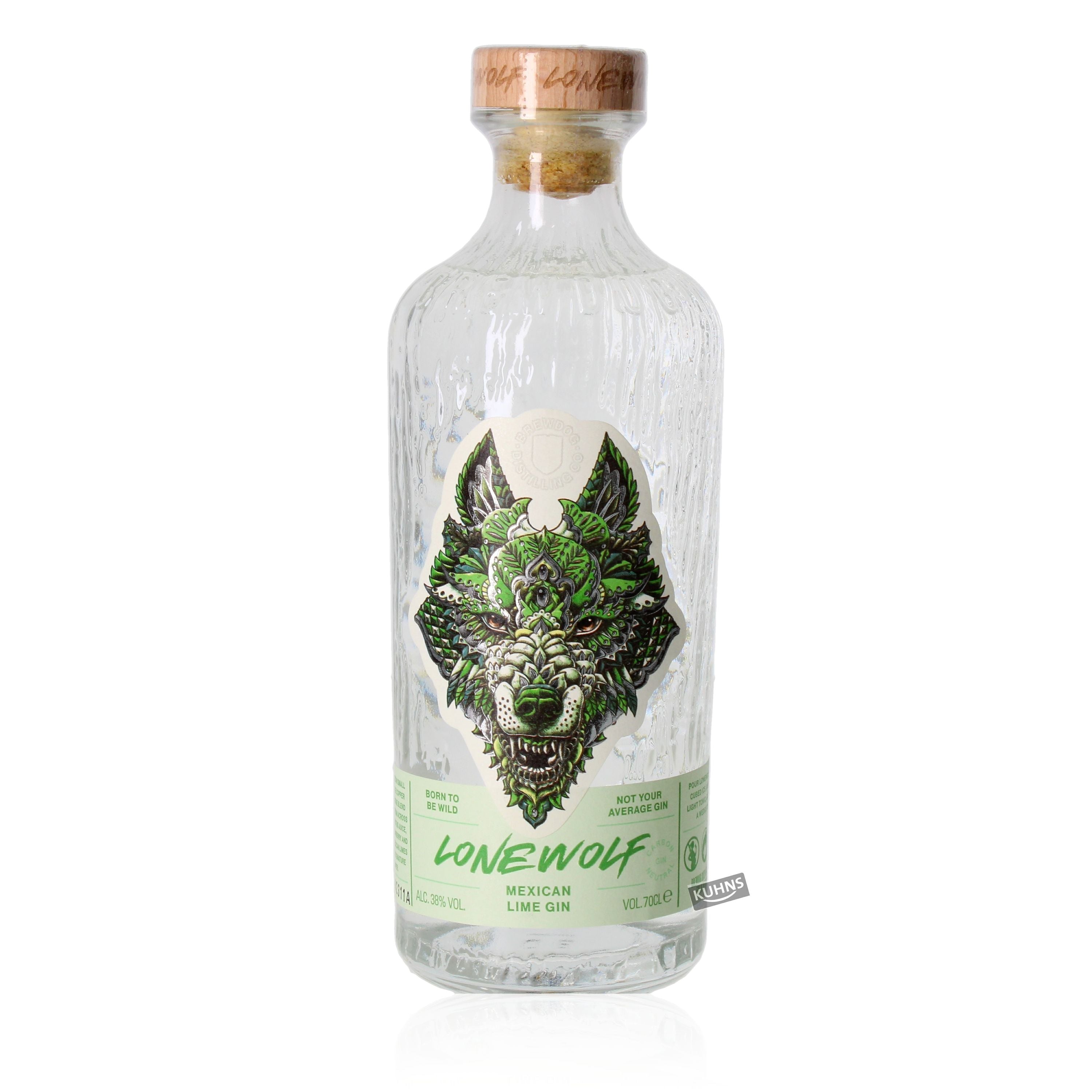 Lonewolf Mexican Lime Gin 0,7l, alk. 38 tilavuusprosenttia, Gin Scotland