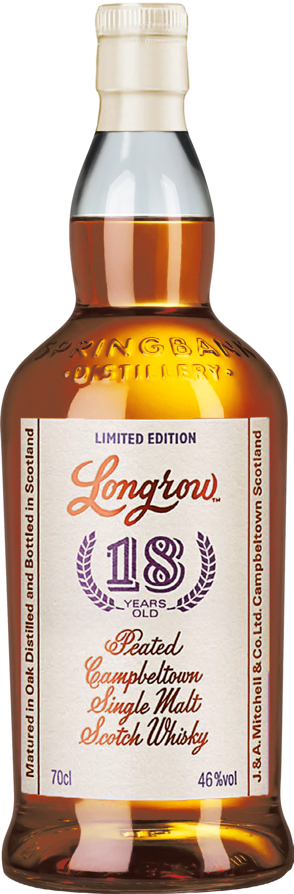 Longrow 18 Jahre Campbeltown Single Malt Scotch Whisky, 0,7l, alc. 46 Vol.-%
