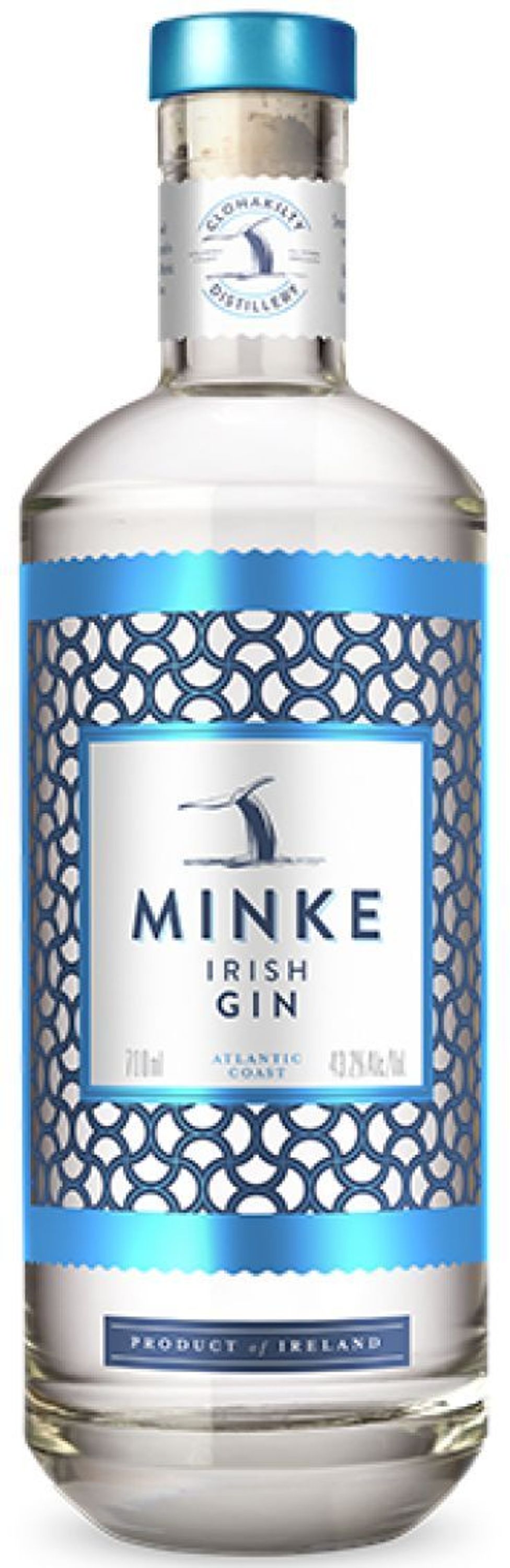 Minke Dry Gin 0,7l, alk. 43,2 tilavuusprosenttia.