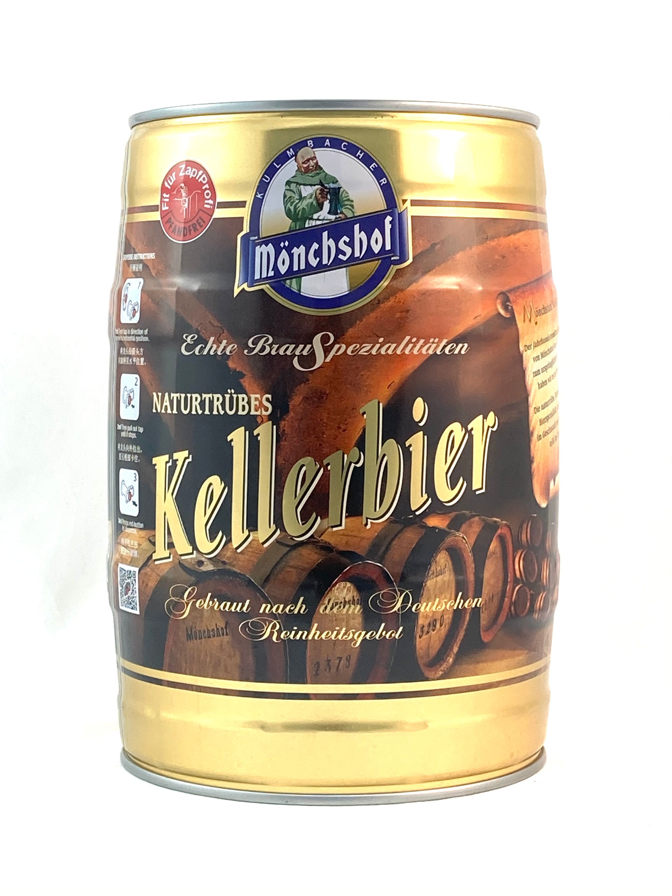 Mönchshof Kellerbier party keg 5.0l, alc. 5.4% by volume
