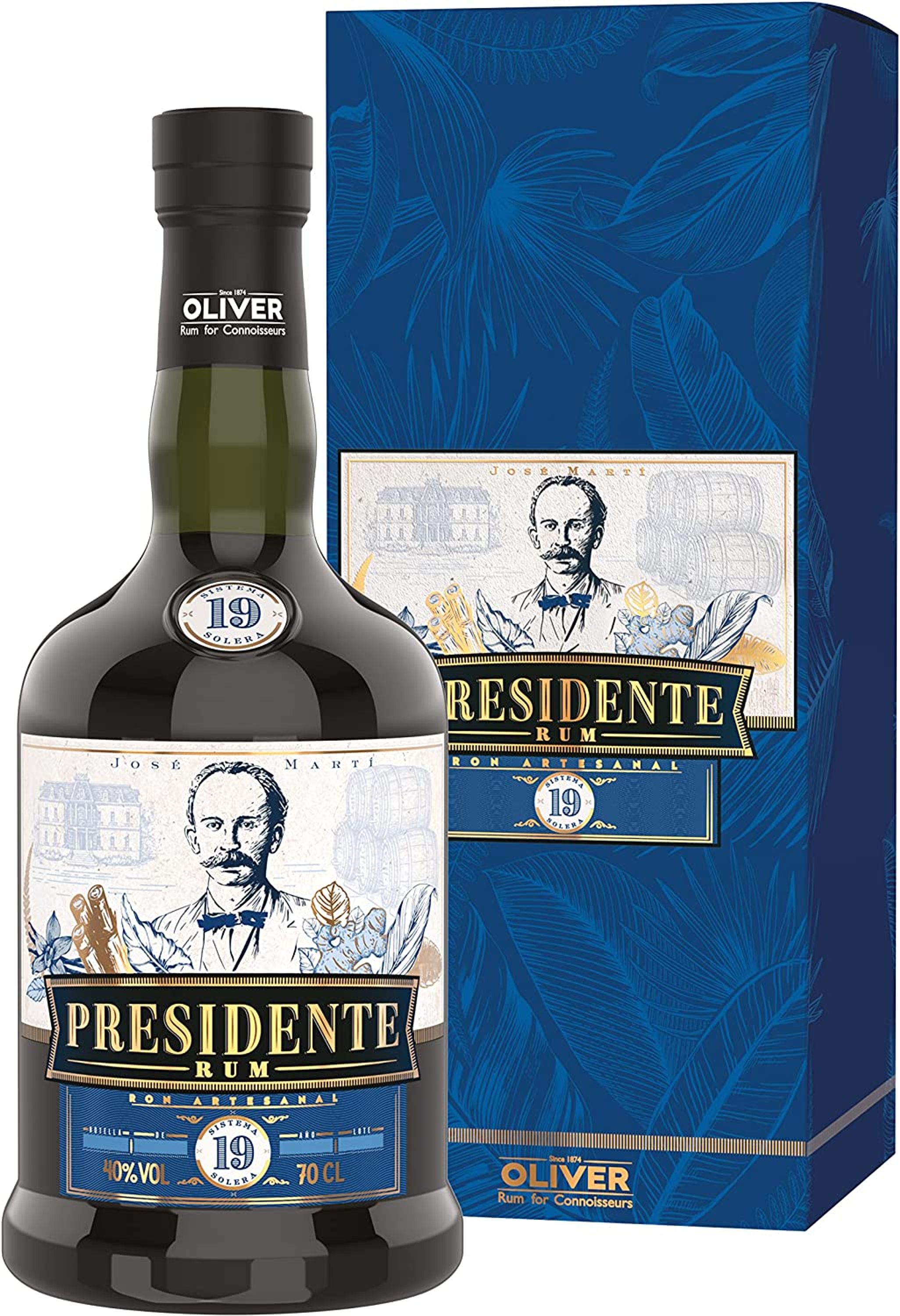 Presidente Marti 19 Years Solera Rum 0.7l, alc. 40% Vol, Rum Dominican Republic