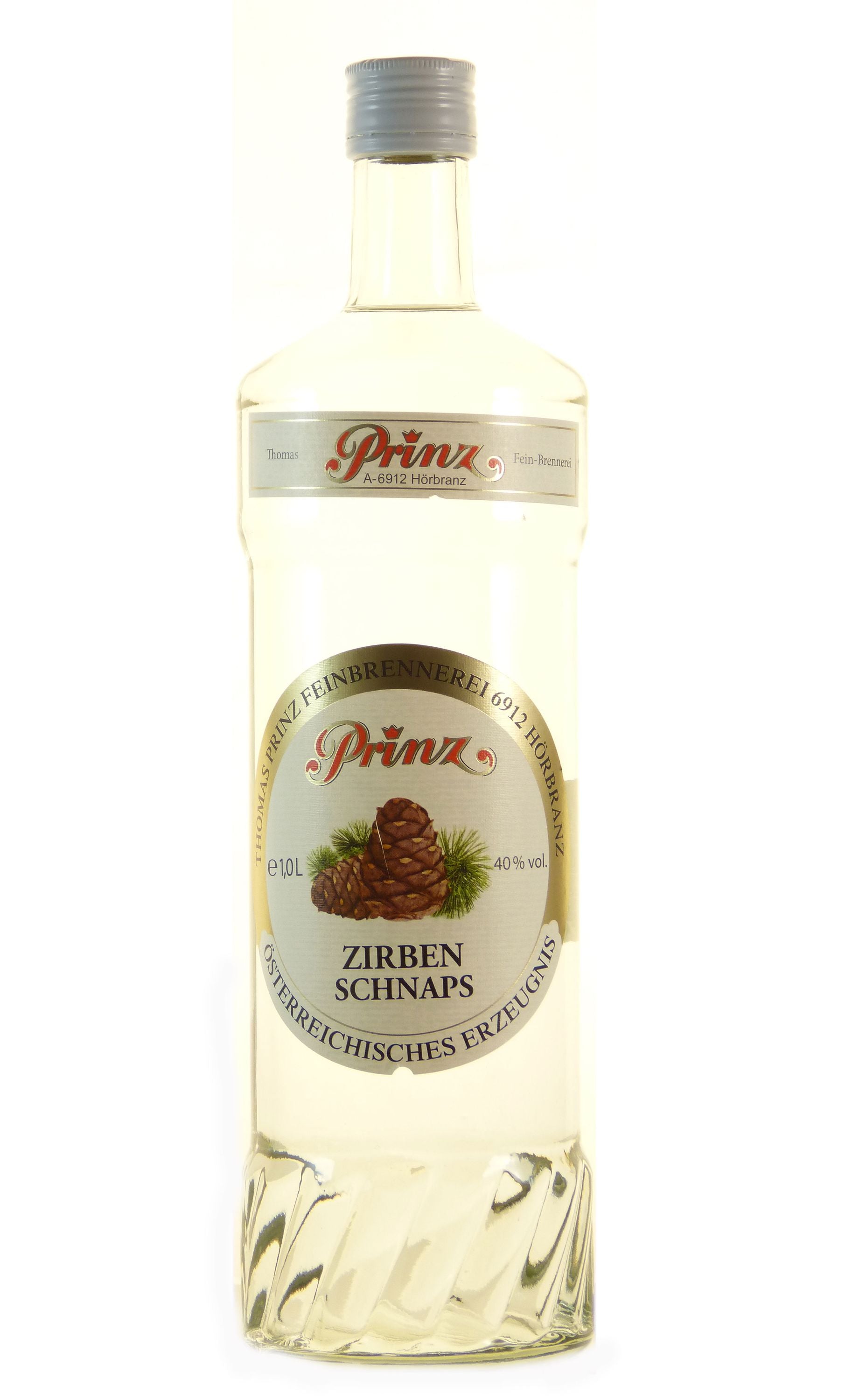 Prinz Zirbenschnaps 1.0l, alc. 40% by volume