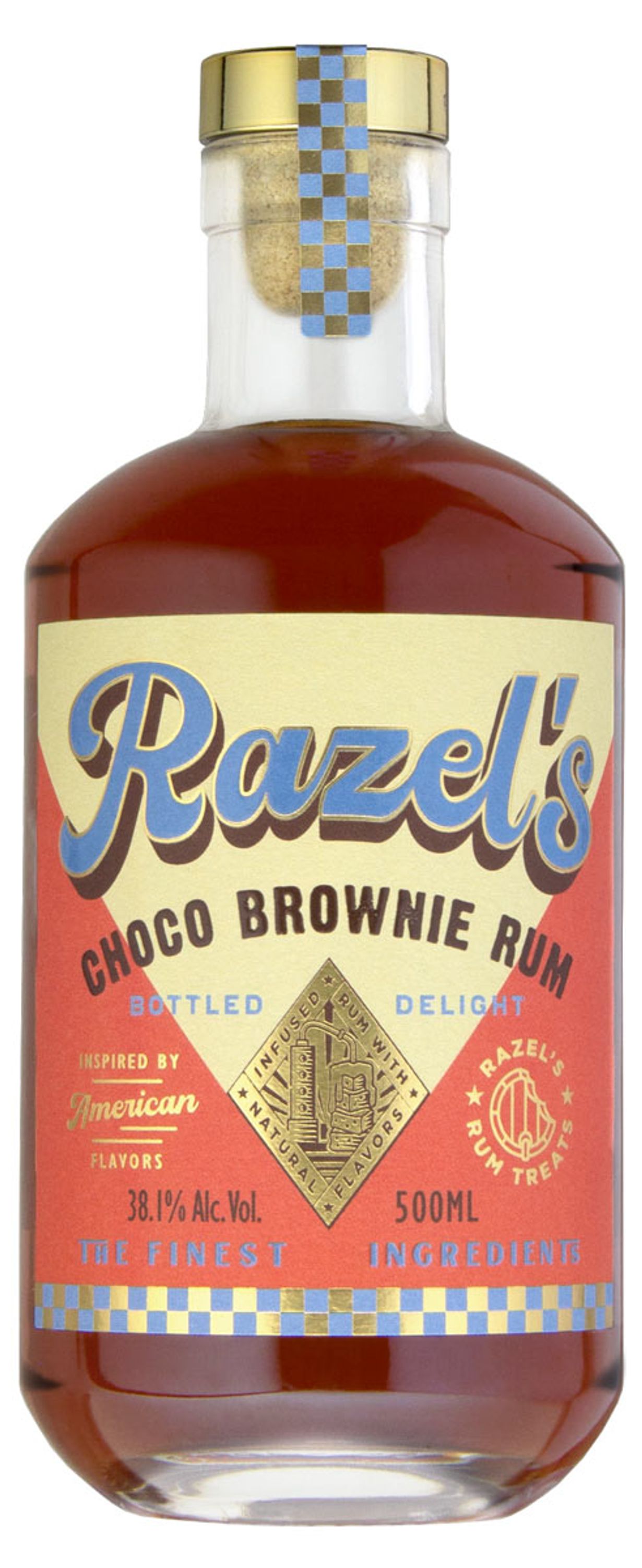 Razel's Choco Brownie Rum 0.5l, alc. 38.1% by volume,
