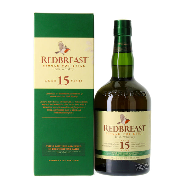 Redbreast 15 vuotta 0,7l, alk. 46 tilavuusprosenttia.