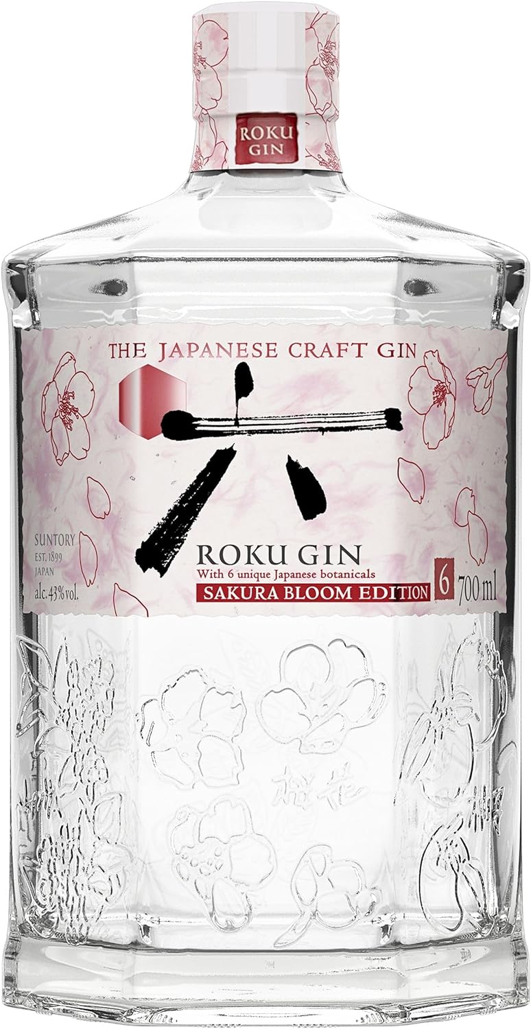 Roku Gin Sakura Bloom 0,7l, alk. 43 tilavuusprosenttia, Gin Japan