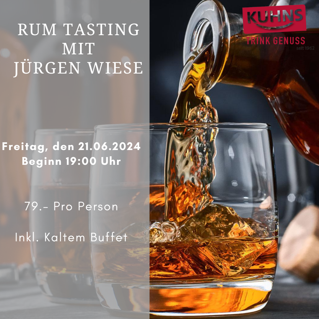 21.06.24 Rum - Tasting  mit Jürgen Wiese , 1 Person