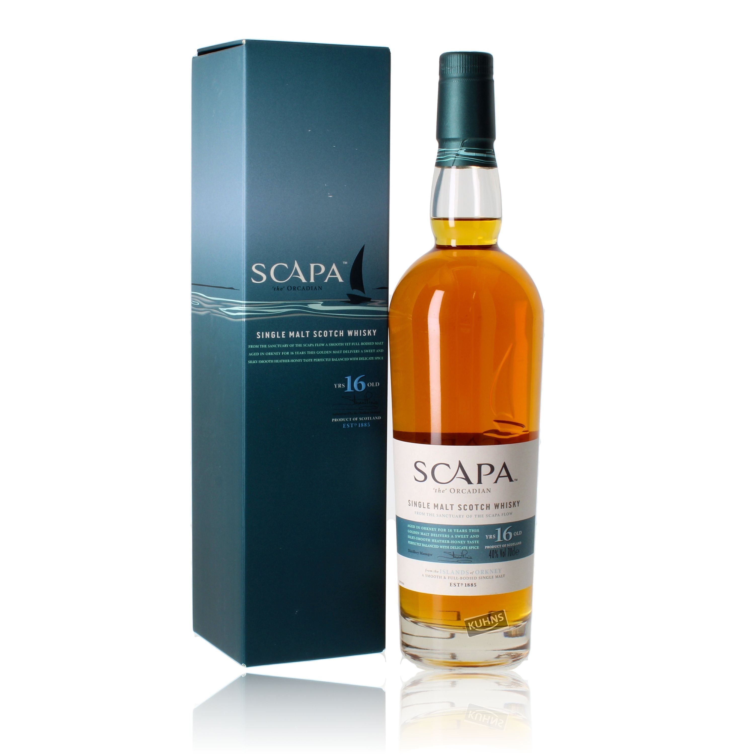 Scapa 16 Jahre Single Malt Scotch Whisky, 0,7l, alc. 40 Vol.-%