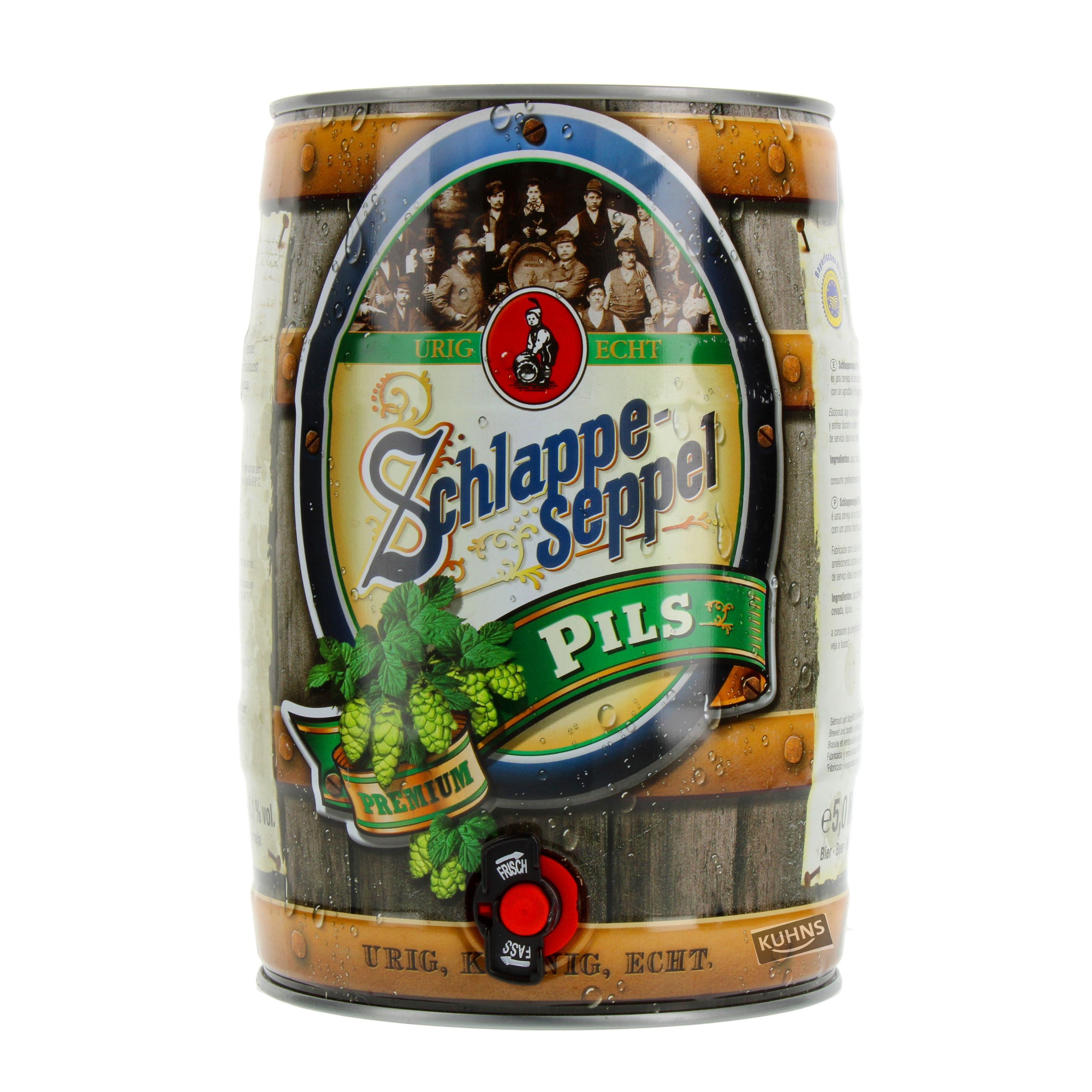 Schlappeseppel Pils party keg 5.0l, alc. 5.1% by volume