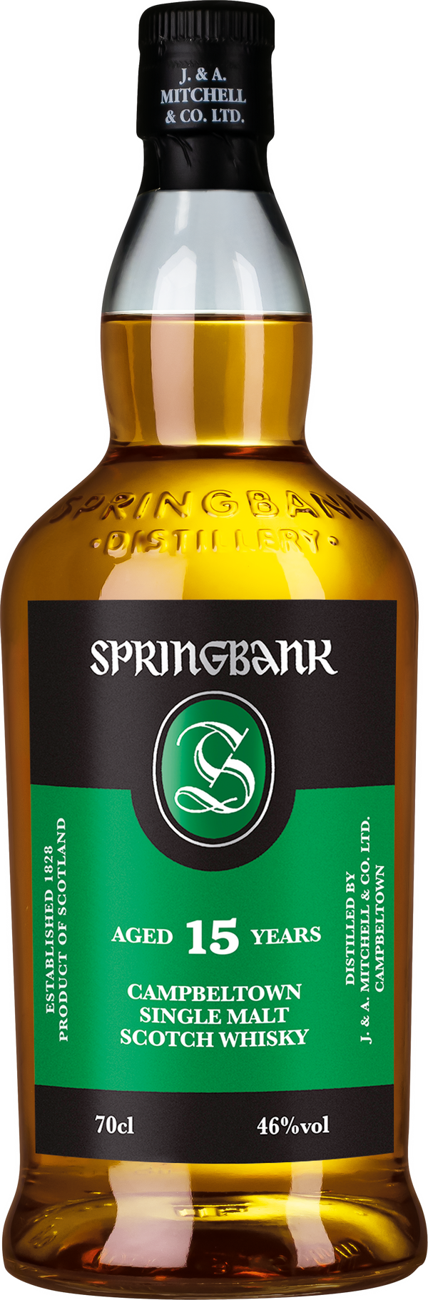 Springbank 15 vuotta 0,7l, alk. 46 % tilavuudesta