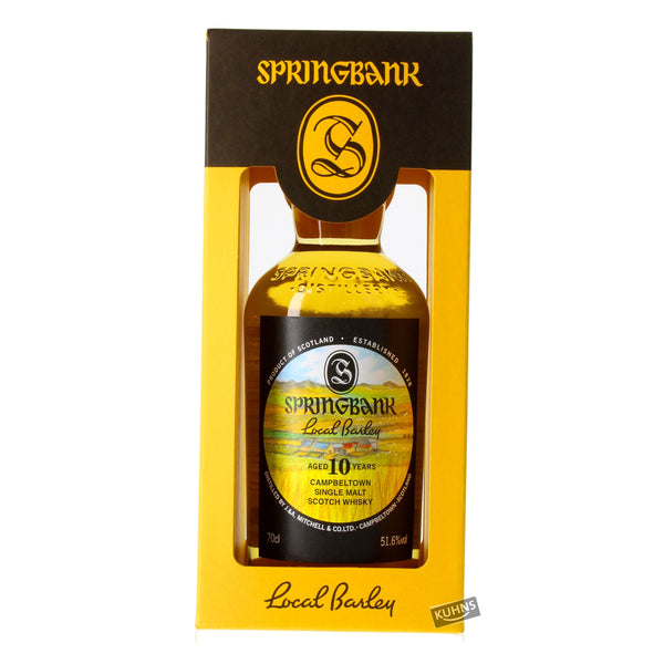 Springbank 10 Years Local Barley 2022 0,7l, alk. 51,6 tilavuusprosenttia.