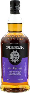 Springbank 18 vuotta 0,7l, alk. 46 tilavuusprosenttia.