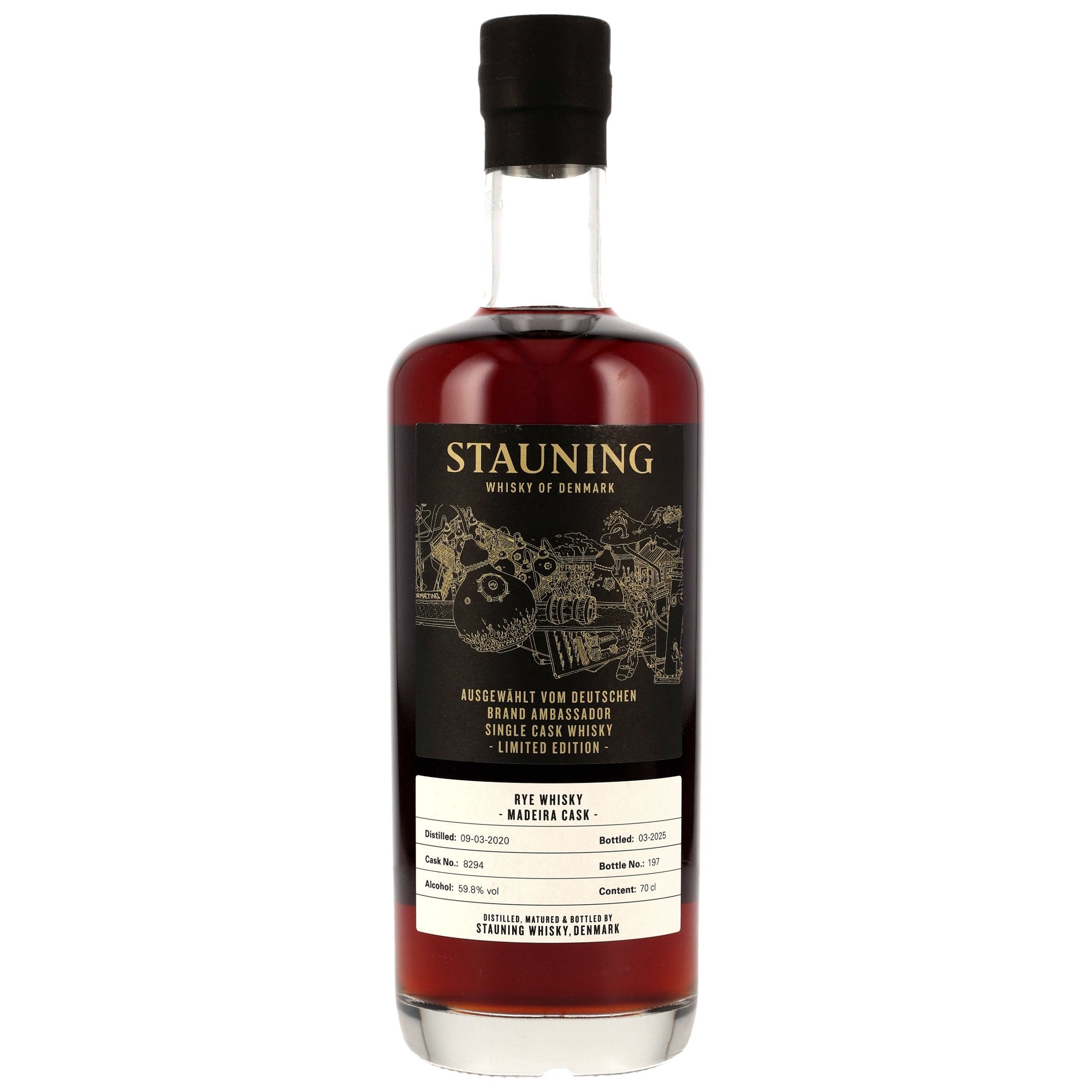 Stauning Rye Madeira Cask Whisky 0,7l, alc. 59,8 Vol.-%