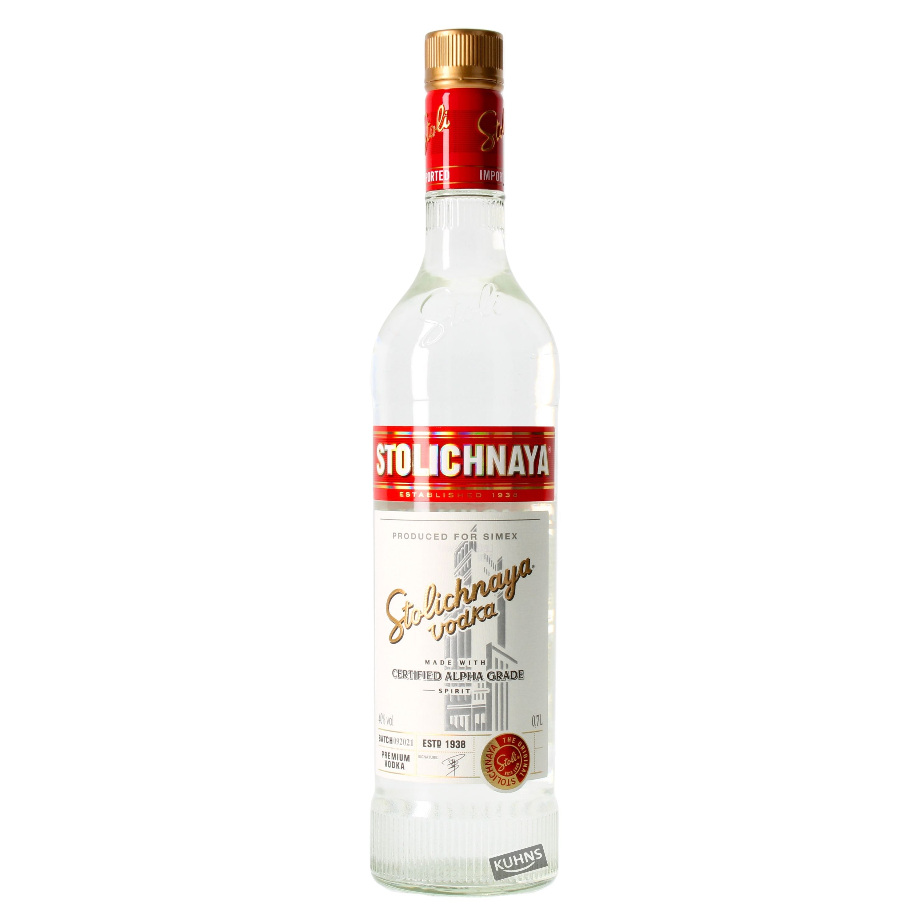 Stolichnaya Vodka 0,7l, alc. 40 Vol.-%, Wodka Lettland