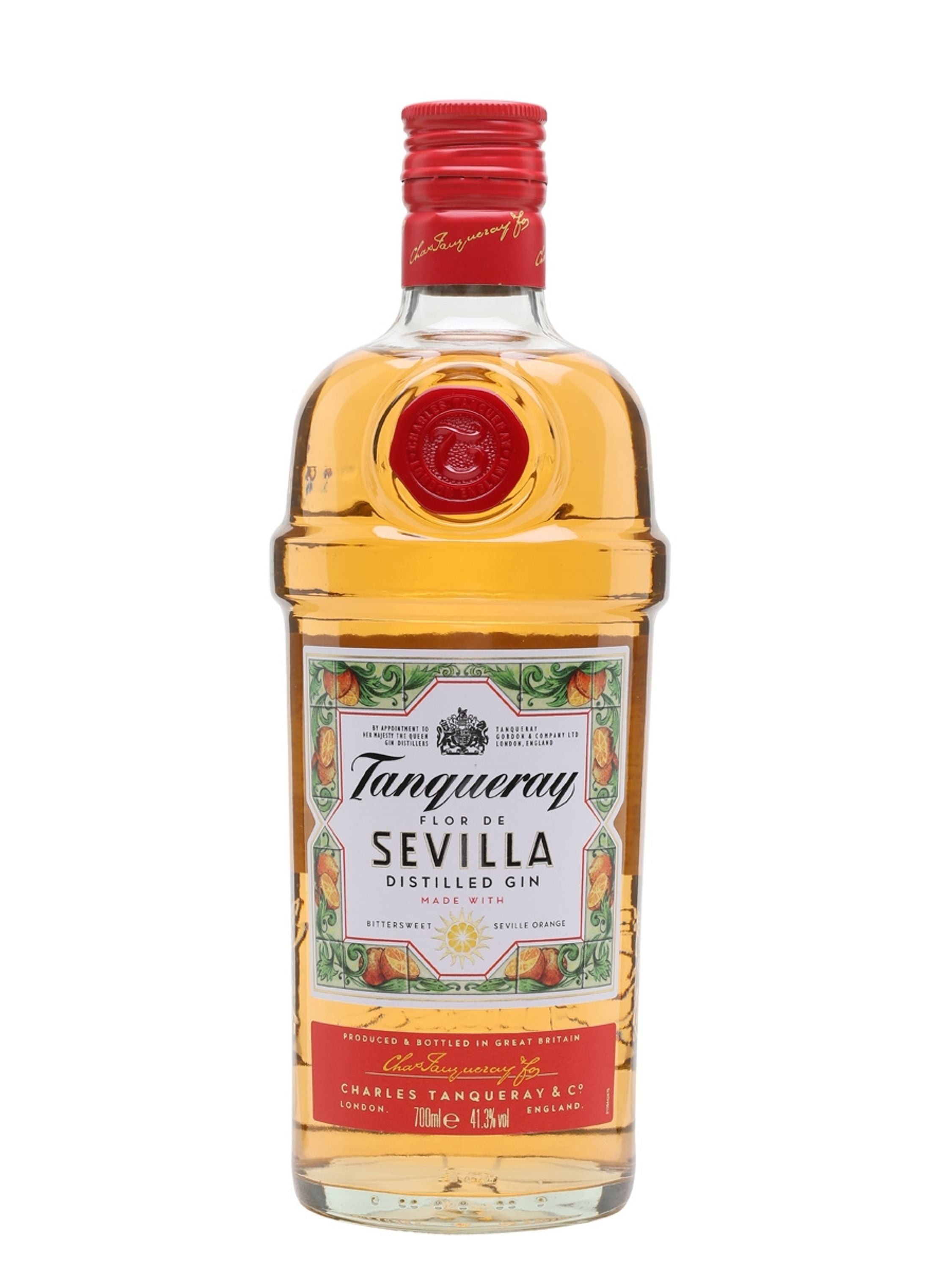 Tanqueray Flor de Sevilla Tislattu Gin 0,7l, alk. 41,3 tilavuusprosenttia, Gin England