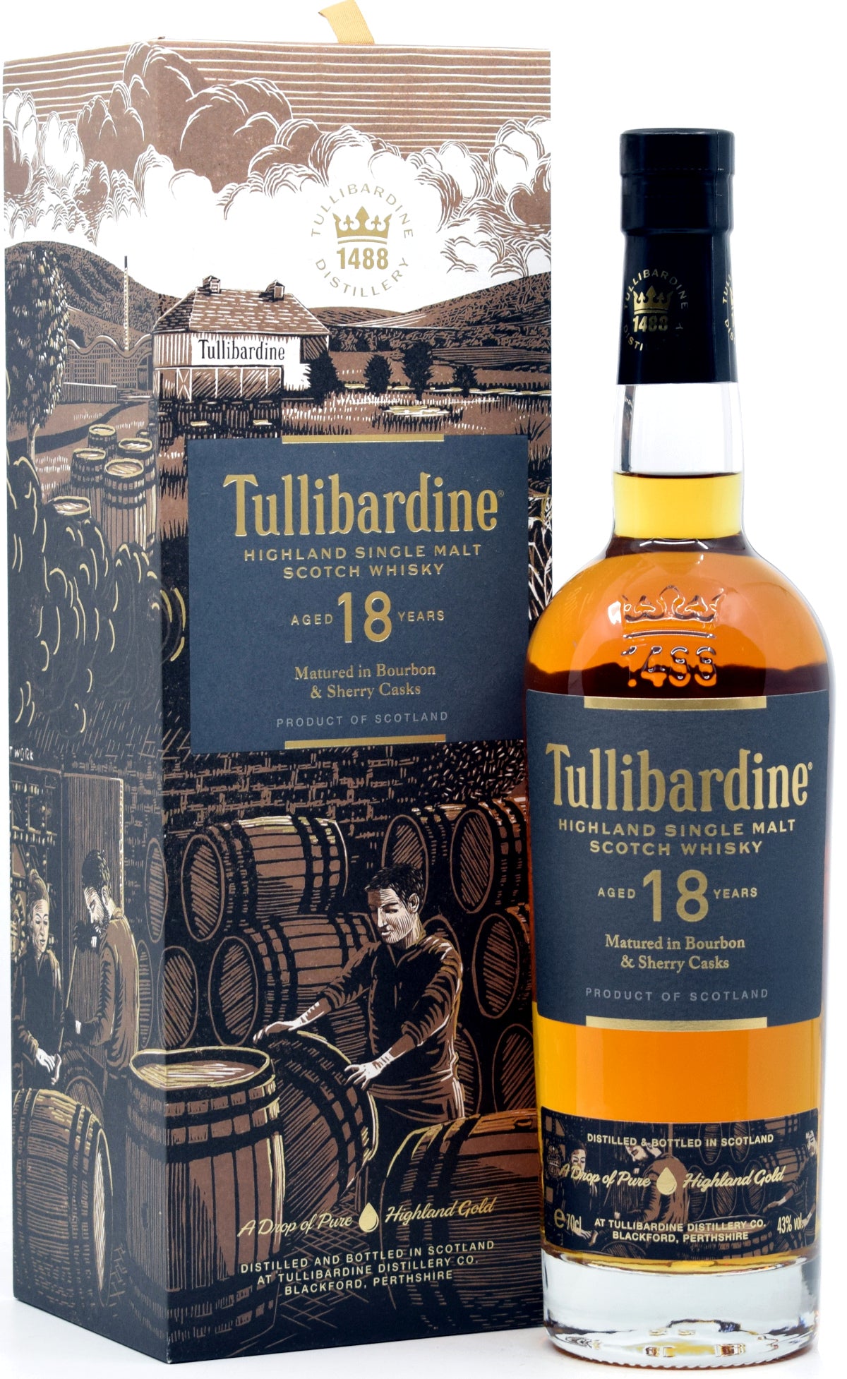 Tullibardine 18 Jahre 0,7l, alc. 43 Vol.-%