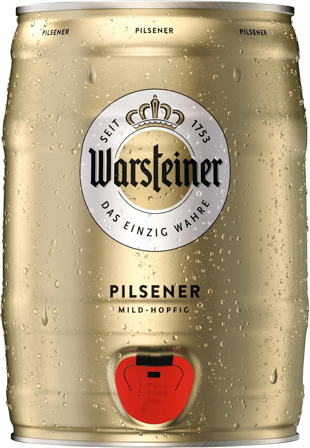 Warsteiner Pilsener Partyfass 5,0l, alc. 4,8 Vol.-%