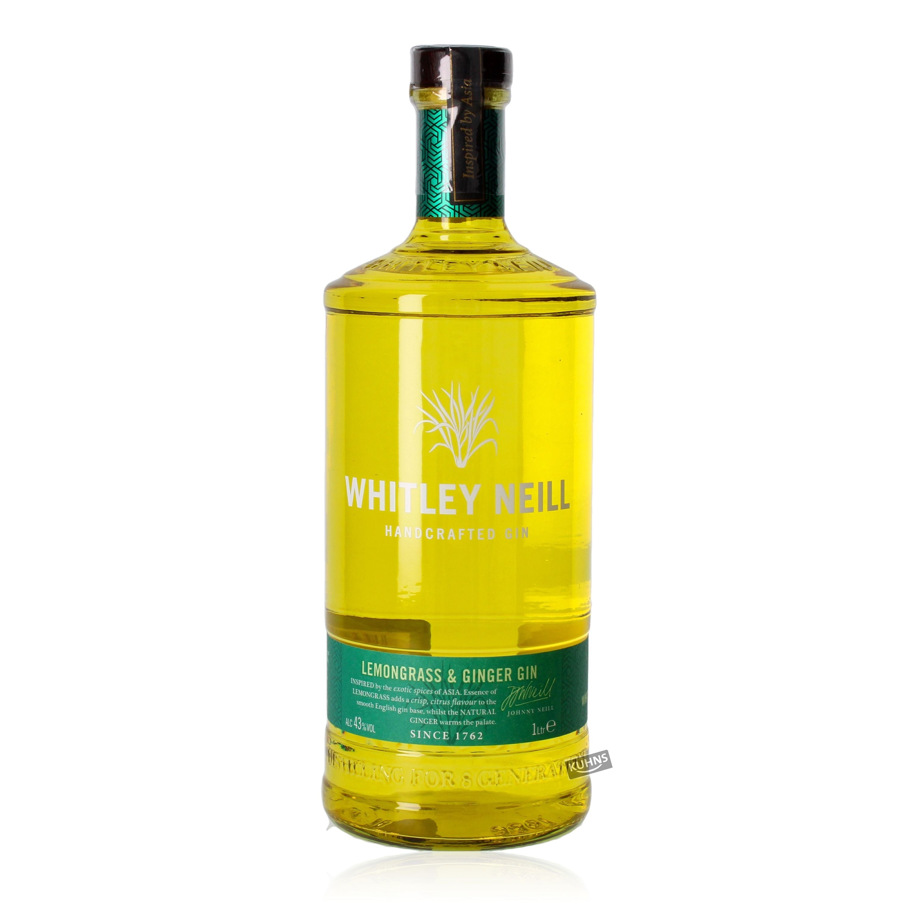 Whitley Neill Sitruunaruoho &amp; Ginger Gin 1,0l, alk. 43 tilavuusprosenttia, Gin England