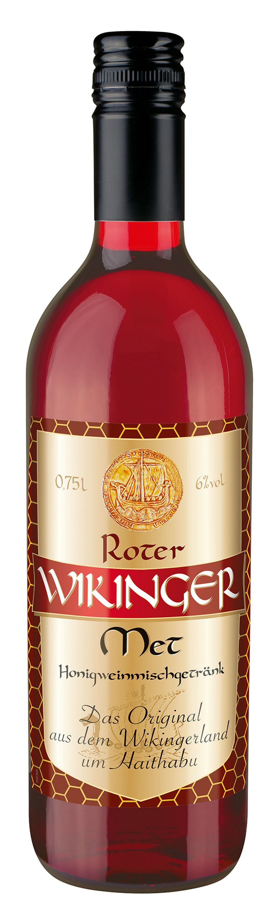 Wikinger Met Rot  0,75l, alc. 6 Vol.-%, Honig-Kirsch-Wein Deutschland
