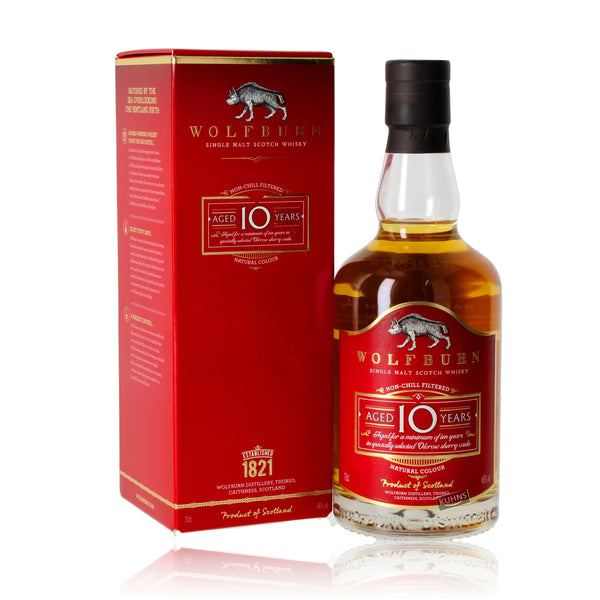 Wolfburn 10 Years Sherry Cask 0,7l, alk. 46 % tilavuudesta