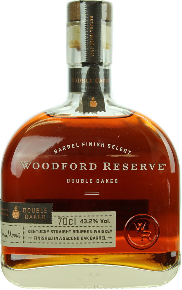 Woodford Reserve Double Oaked 0,7l alk. 43,2 tilavuusprosenttia.