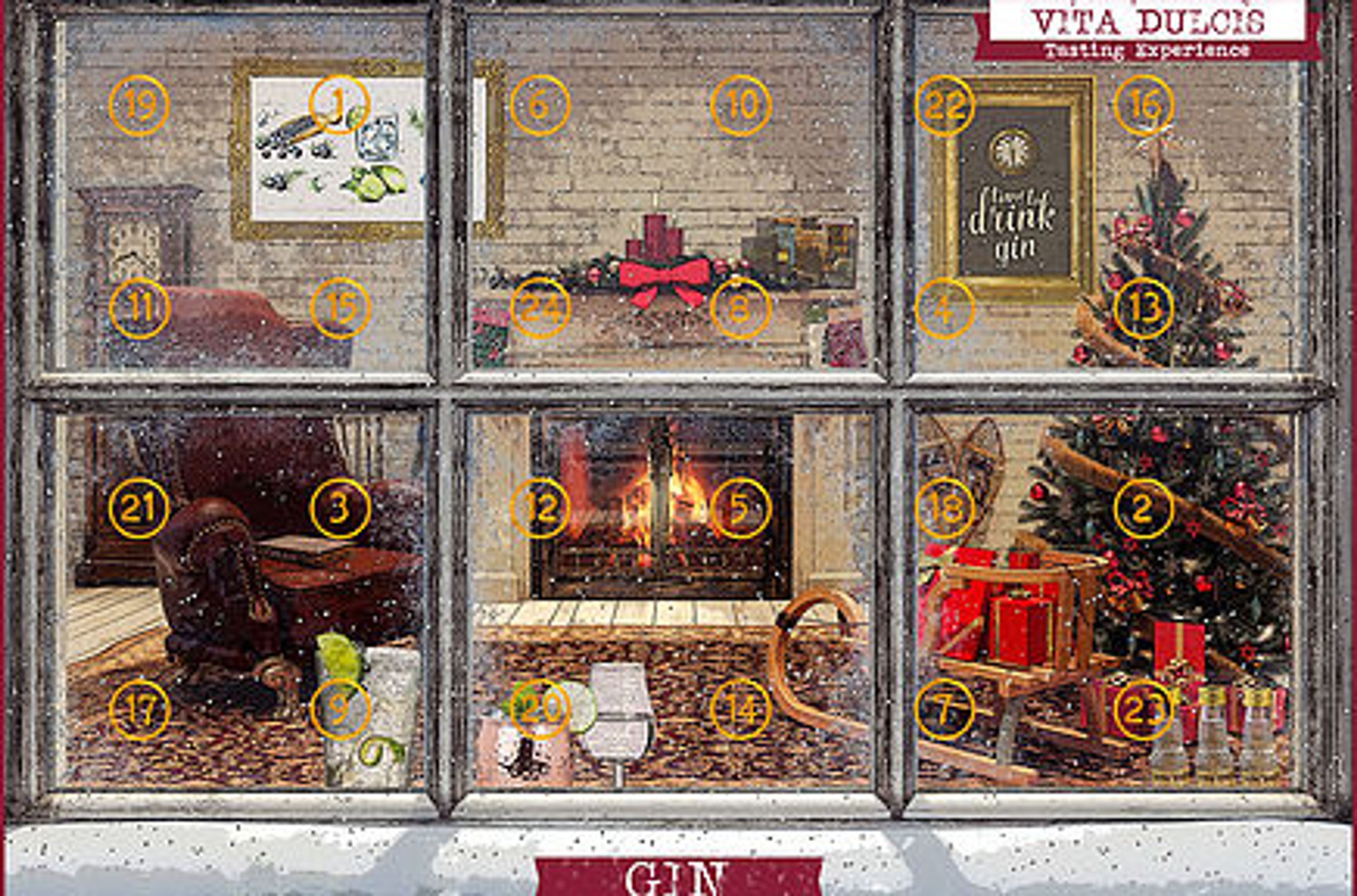 Gin Advent Calendar Edition Classic 24x0.02l, gin from 24 countries