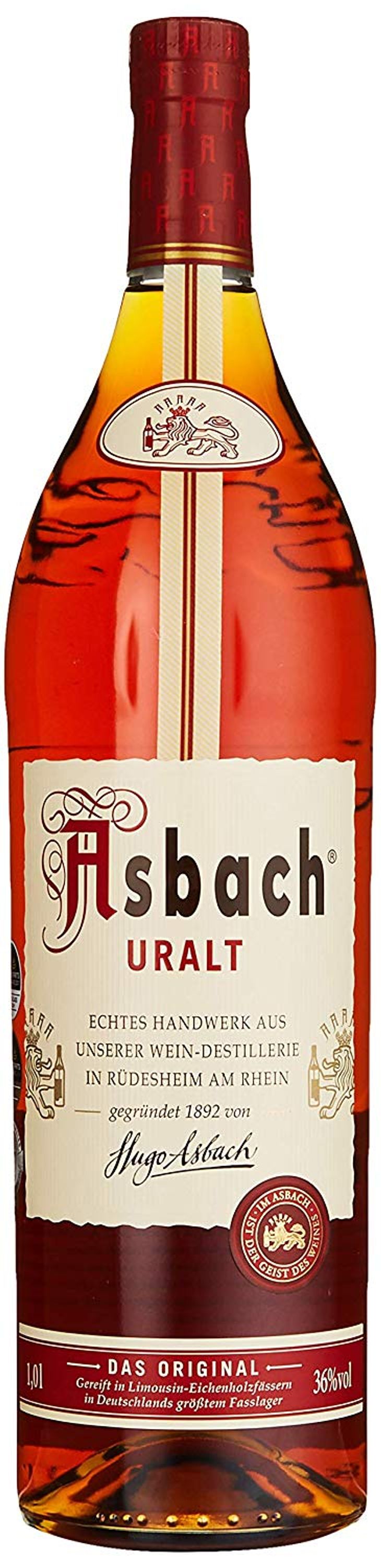 Asbach ancient 1.0l, alc. 36% by volume