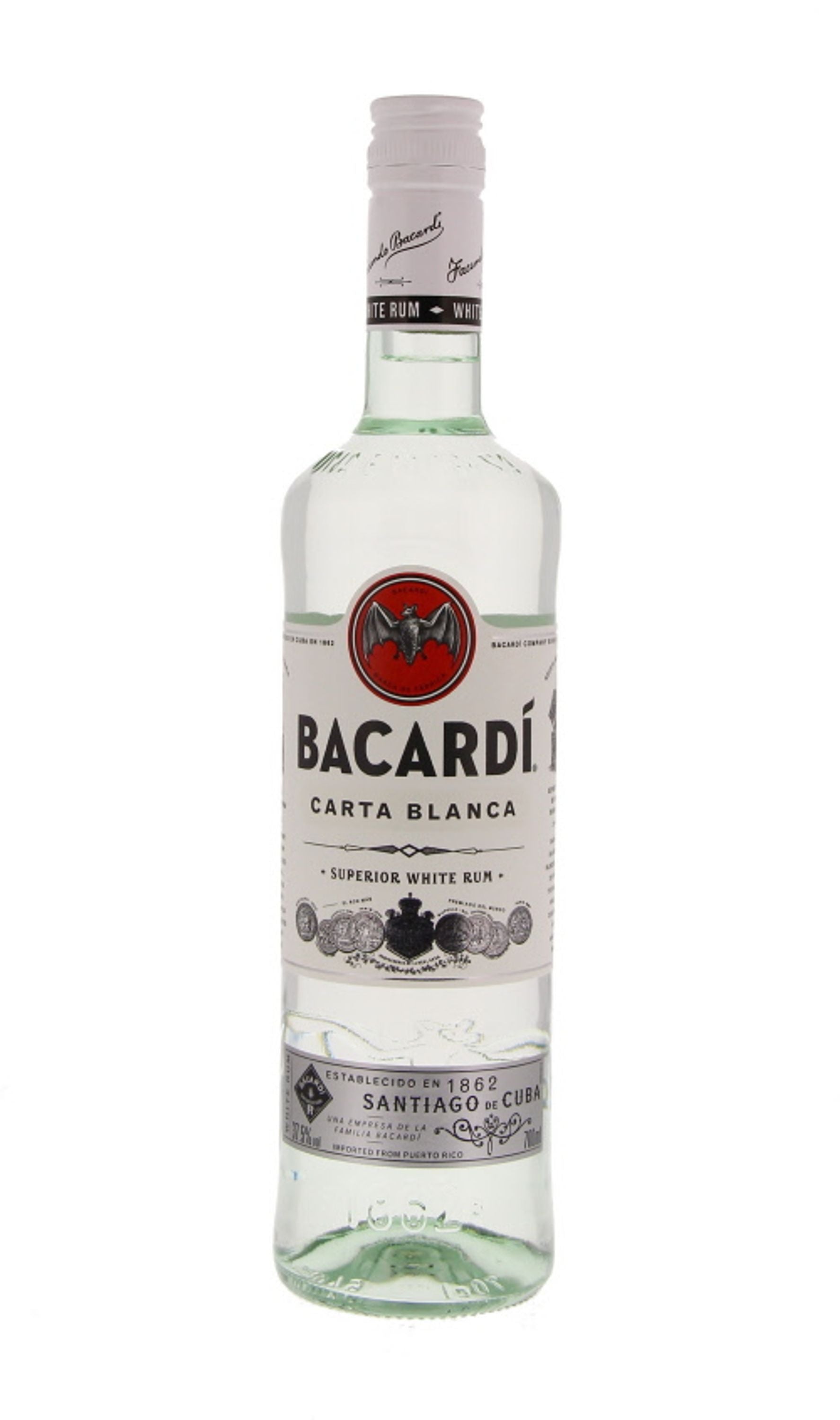 Bacardi Carta Blanca Rum 0,7l, alc. 37,5 Vol.-%
