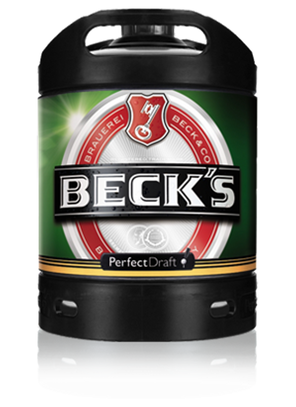 4x Beck's Pils Perfect Draft 6,0l, alk. 4,9 tilavuusprosenttia