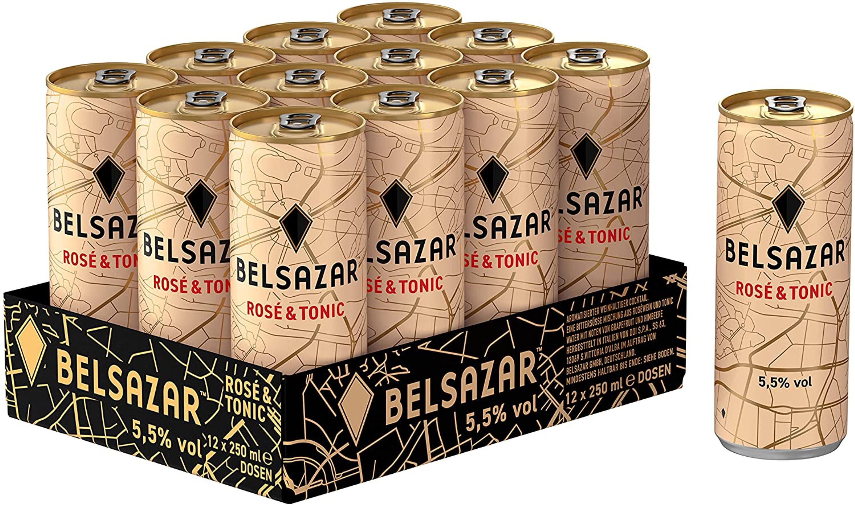 Belsazar Rosé & Tonic 12x0,25, alc. 5,5 Vol.-%