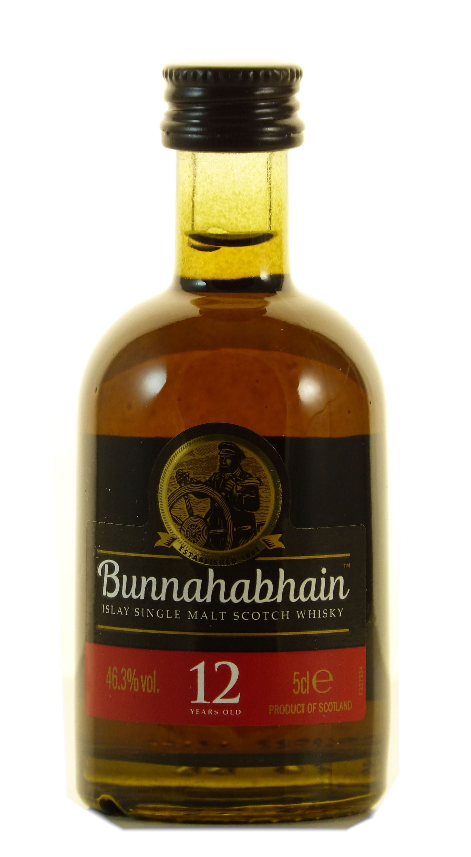 Bunnahabhain 12 Years Miniature Islay Single Malt Scotch Whisky, 0,05 l, 46,3 % til.