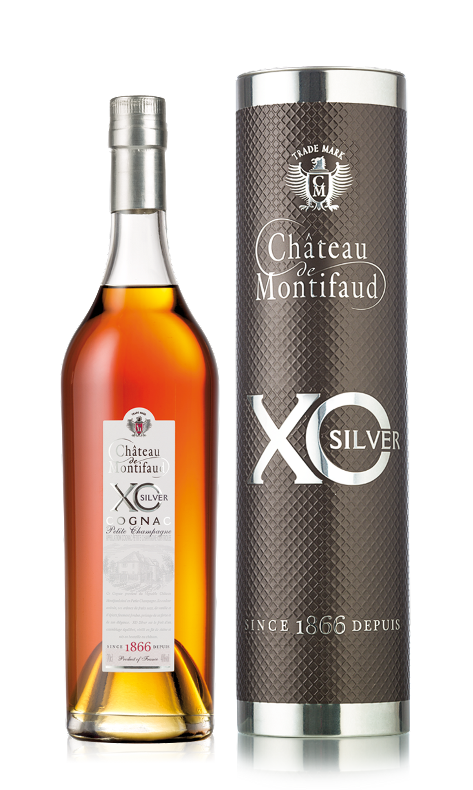 Chateau Montifaud XO Silver pyöreä tölkki 0,7l, alk. 40 tilavuusprosenttia, Cognac France