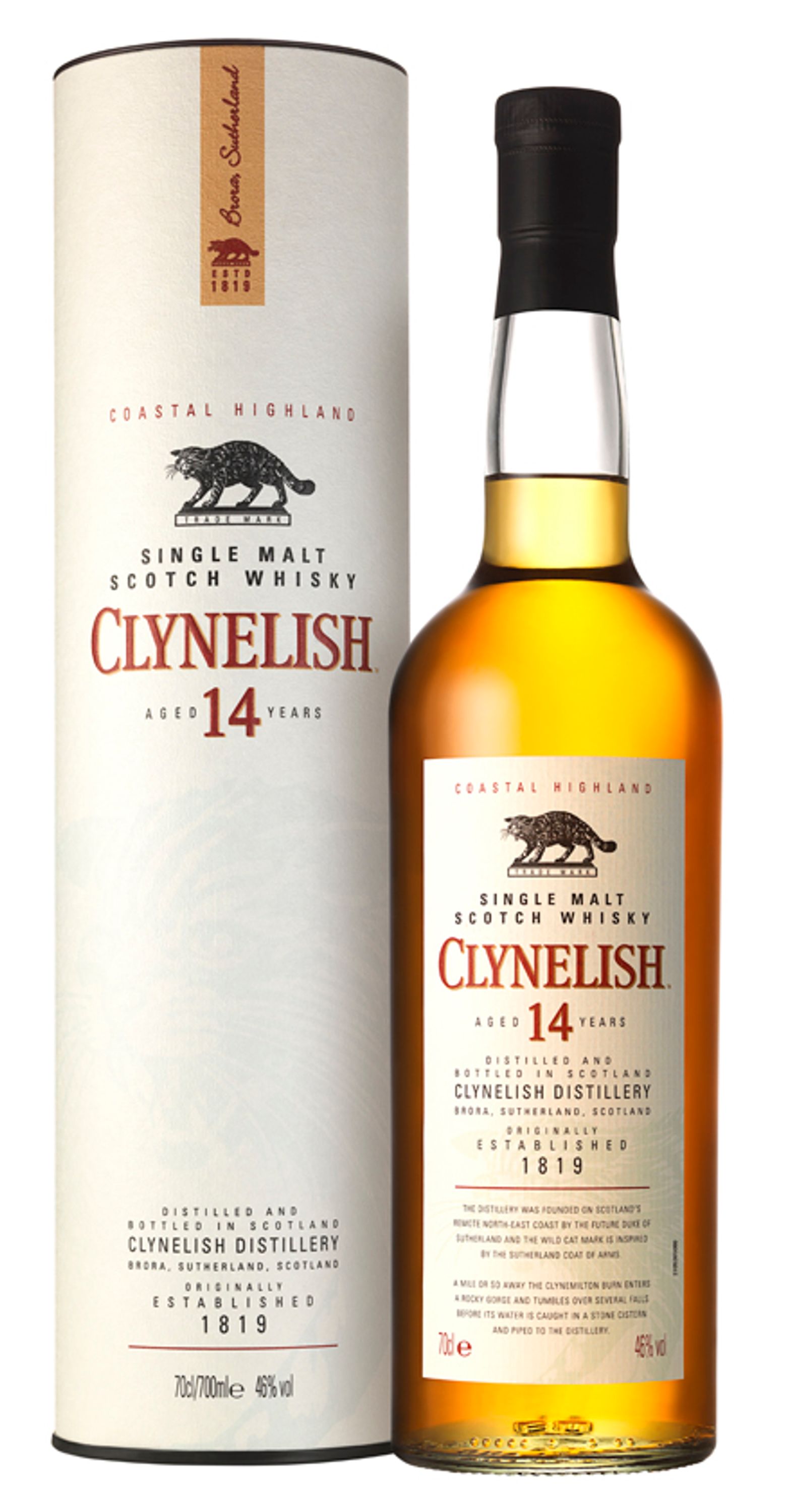 Clynelish 14 Years Highland Single Malt Scotch Whiskey 0.7l, alc. 46% by volume