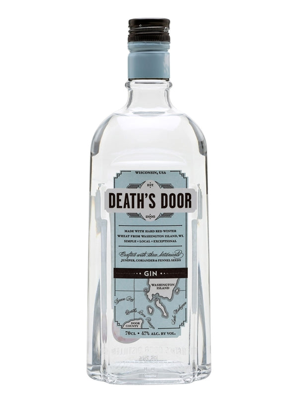 Death's Door Gin 0,7l, alk. 47 tilavuusprosenttia.