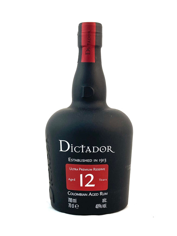 Dictador 12 vuotta 0,7l, alk. 40 tilavuusprosenttia, rommi Kolumbia