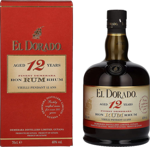 El Dorado Rommi 12 vuotta 0,7l, alk. 40 tilavuusprosenttia, rommi Guyana