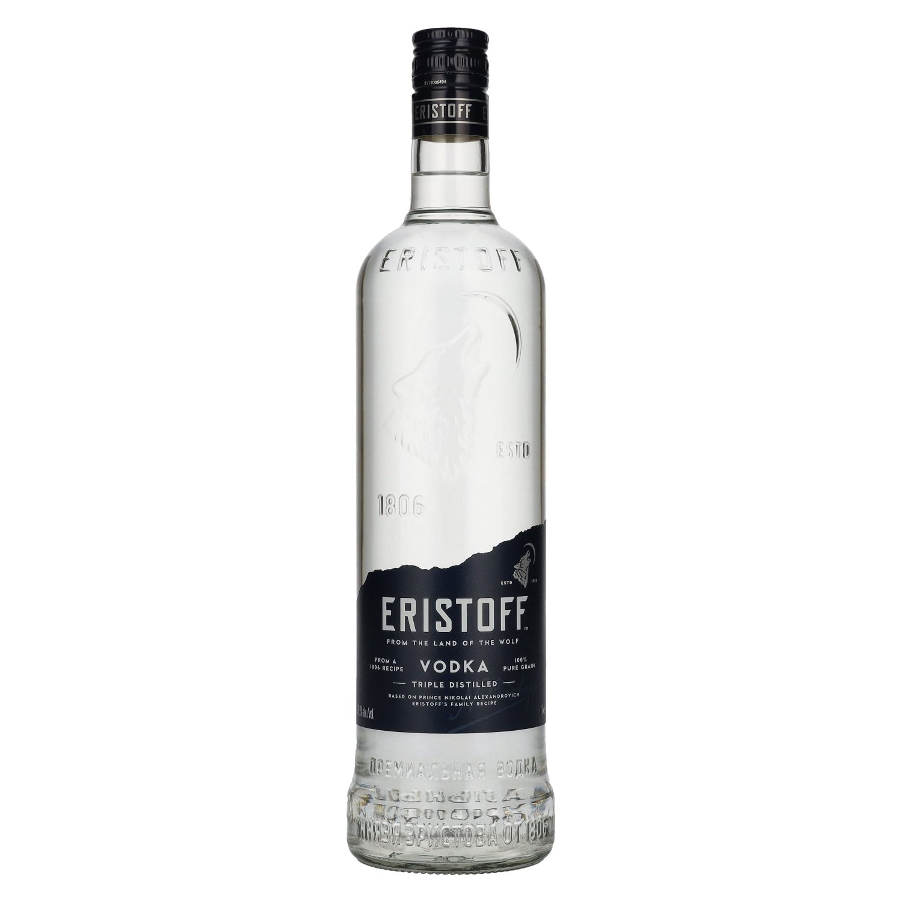 Eristoff Vodka 1,0l, alk. 37,5 tilavuusprosenttia, vodka Ranska