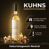 Geburtstagswein ohne Zahl Rivaner Franken Geschenk - Produktbild mit Geburtstagsdekoration