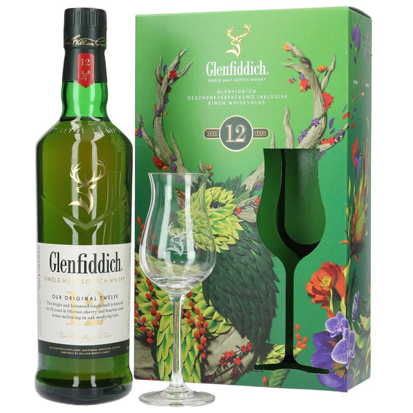 Glenfiddich 12 years gift set 0.7l, alc. 40 Vol.-%