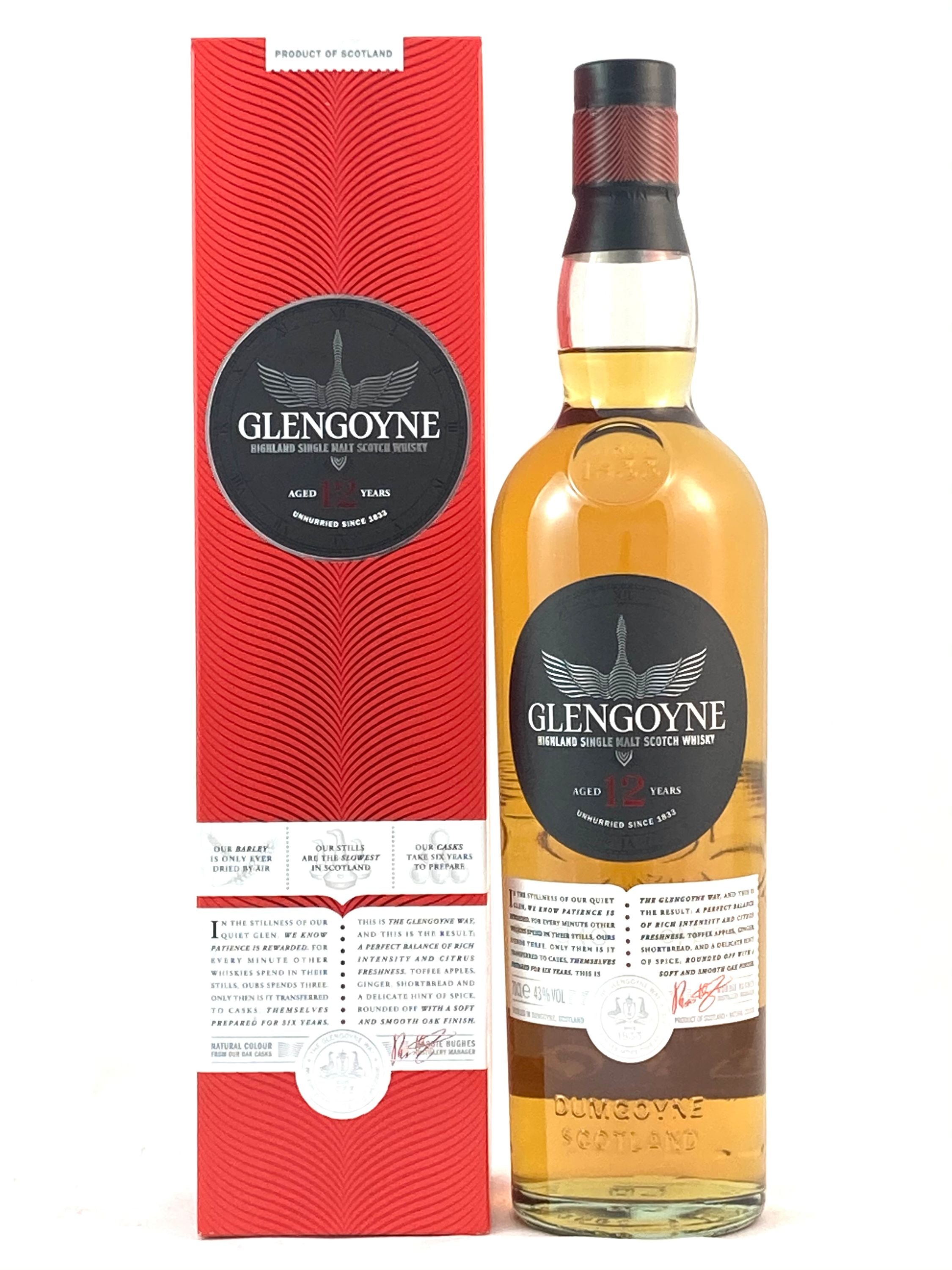 Glengoyne 12 Year Old Highland Single Malt Scotch Whiskey 0.7, alc. 43% vol.