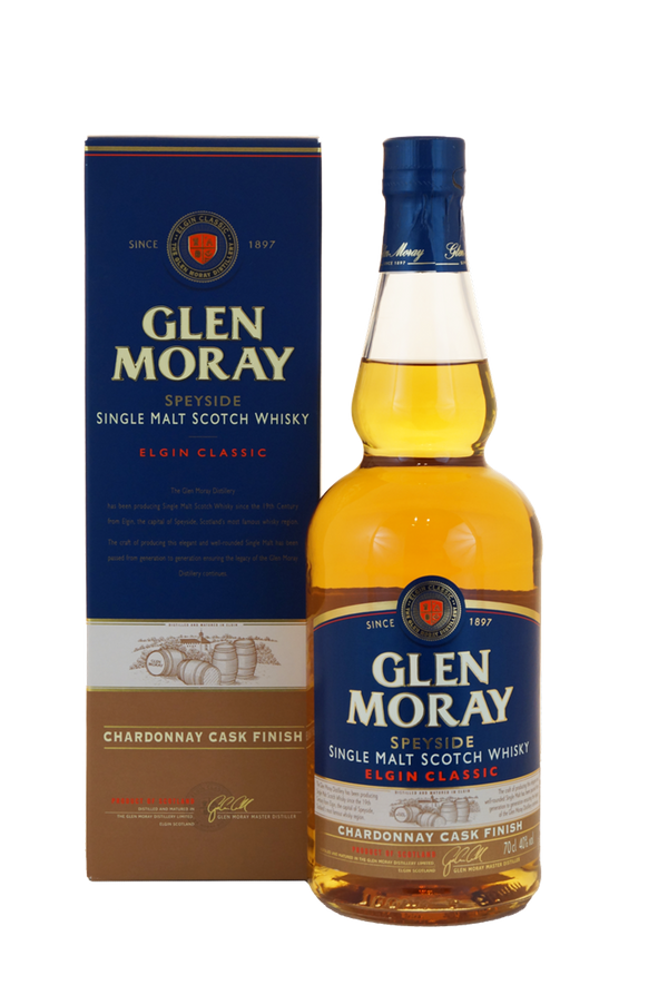 Glen Moray Chardonnay Cask Finish 0,7l, alk. 40 tilavuusprosenttia