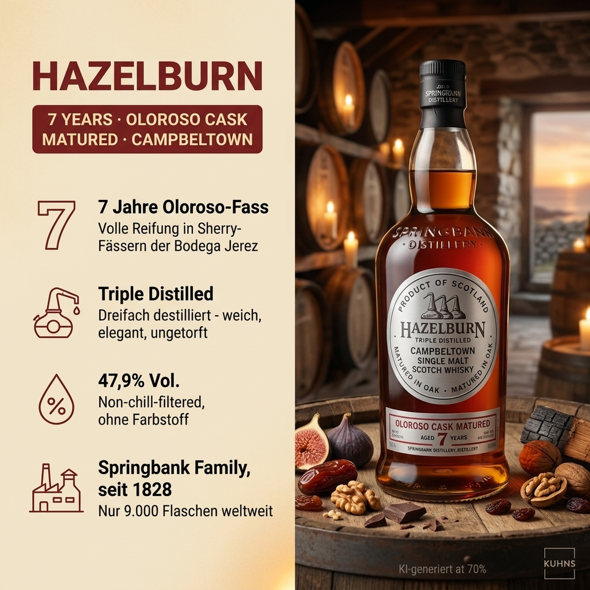 Hazelburn 7 Oloroso Cask Matured - Split-Feature-Grafik